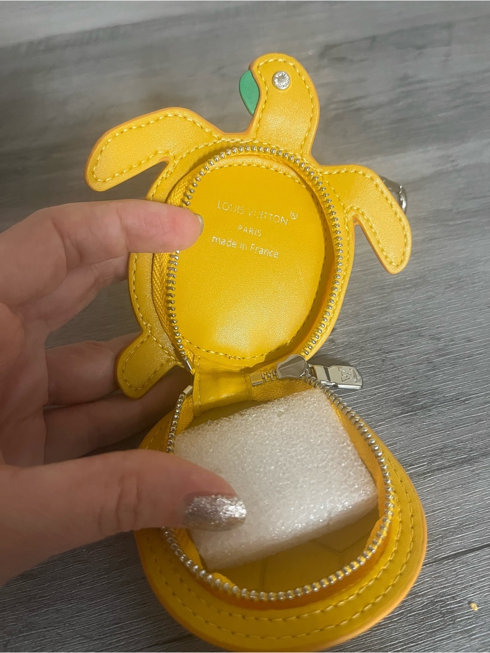 Yellow Turtle Keychain Pouch - Picture 4 of 5